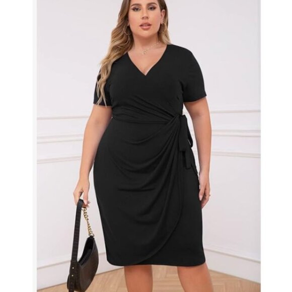 NEMIDOR PLUS SIZE DRESS BLACK - Picture 4 of 6